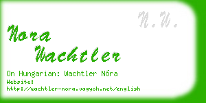 nora wachtler business card